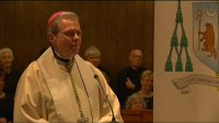 Bishop-Elect Scharfenberger Prays with Albany Flock