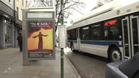 Church Extends Invitation, at Bus Stops