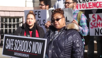 School Violence Protested at City Hall