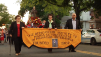 St. Pio & Blessed Mother Honored in the Streets