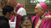 Bishop DiMarzio Distributes Ashes, Celebrates Mass on Ash Wednesday
