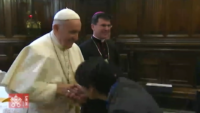 The Holy Father Refuses Those Wishing to Kiss His Ring