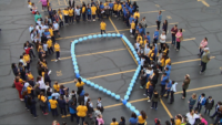 Saint Athanasius Catholic Academy Forms Human Rosary To Honor Blessed Mother Mary