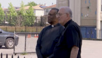 Bishop DiMarzio Visits St. Pius X to Offer Help After Fire
