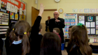 Catholic Schools Week: Auxiliary Bishop Raymond Chappetto Visits Queens Students