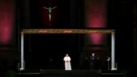 Pope Francis Observes Good Friday With Service in Front of Socially Distant Audience