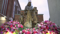 Mother Cabrini Statue at Sacred Hearts of Jesus and Mary and St. Stephen’s Parish