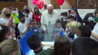 Pope Francis Celebrates His Birthday With Migrant Children at Vatican Clinic