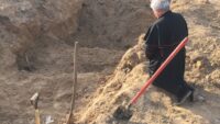 Cardinal Konrad Krajewski Visits Newly Discovered Mass Grave Site in Ukraine