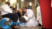 Bishop Brennan Commemorates Last Supper by Washing Feet of 12 People