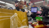 Tote Bags at Food Bazaar Supermarkets Help Feed the Hungry at Brooklyn Food Pantry