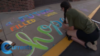 Chalk Artist Supports Annunciation Catholic School Students in Aftermath of Minneapolis Shooting