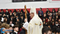 Bishop Robert Brennan Surprises Monsignor McClancy Students With Early Start to Thanksgiving Break
