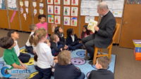 Bishop Robert Brennan Reads to Students During Diocesan Read-Aloud