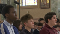 Bishop Robert Brennan Joins Diocese of Brooklyn 8th Grade Grads in Special Greeting to Pope Leo XIV